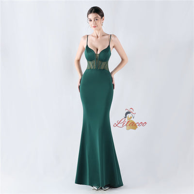 Sexy Mermaid Spaghetti Straps Prom Dress