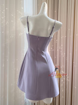 Purple Three-dimensional Butterfly Tube Top Dress