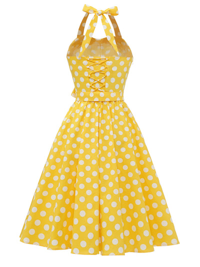 Sexy Retro Polka-dot Lace-up Dress