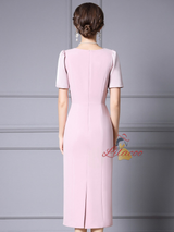 Pink Beading Mother of the Bride Dress
