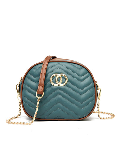 One-shoulder Diamond Mini Chain Bag