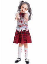 Zombie Blood Red Plaid Zombie Cosplay