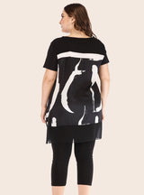 Printed Short-sleeved Pants Two-piece Suit