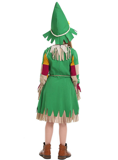 Green Girl Puppet Straw Doll Dress