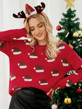 Round Neck Cartoon Christmas Sweater
