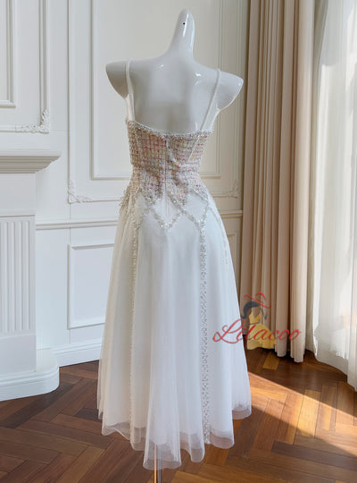 Open-back Sling Slim Mesh Dress