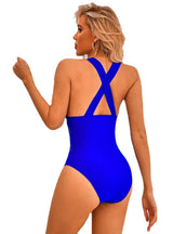 Slim Sea Conjoined Solid Color Bikini Suit
