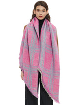 Jacquard Plaid Bevel Scarf
