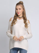 Solid Color Round Neck Loose Pullover Sweater