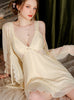 Sexy Chest Pad Gauze Robe Pajamas