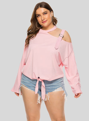 Solid Color Long Sleeve T-shirt Top
