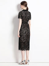 Sexy Openwork Lace Long Dress