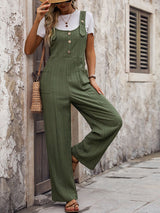 Loose Pleated One-piece Trousers