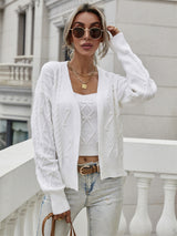 Loose Twisted Rope Braided Sweater Two-piece Suit