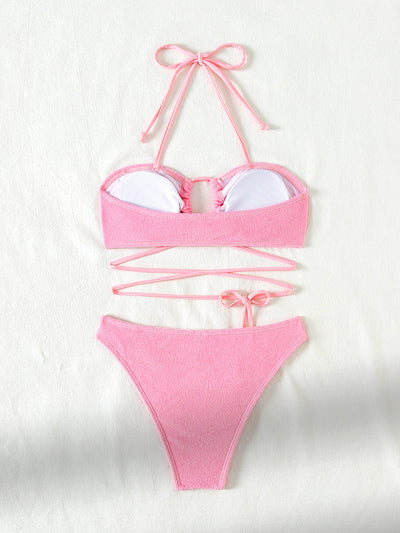 Sexy Openwork Lace-up Suit Swimsuit