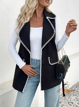 Casual Lapel Contrast Vest Coat