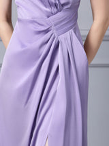 Purple Short Sleeve Mother Of the Brides Dress
