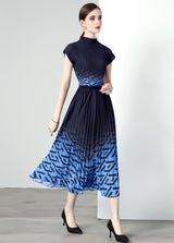 Printed Ipper Skirt Two-piece Suit