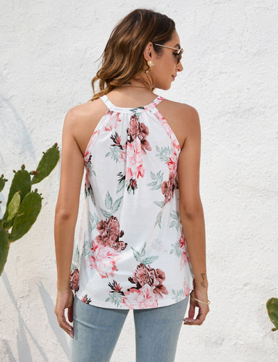 Sleeveless Loose Casual Lace T-shirt