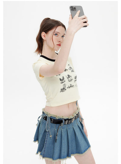 Slim Round Neck Short Sleeve T-shirt