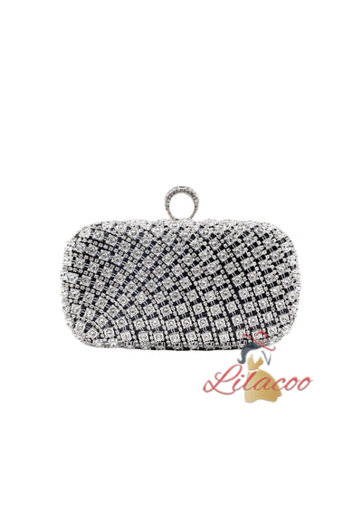 Diamond-studded Slung Handbag