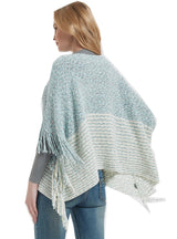 Bat Sleeve Sweater Hooded Striped Cloak Shawl