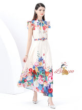 Retro Palace Printed Long Dress