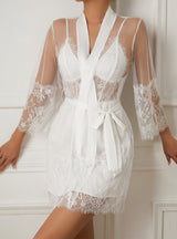 Sexy Set White Nightgown Pajamas