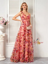 Summer Print V-neck Party Dress