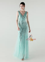 Sexy Sequins V-neck Prom Dress