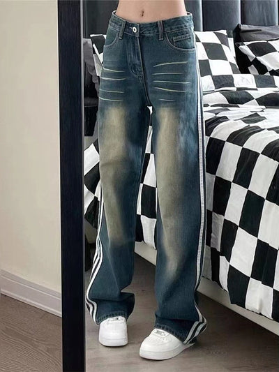 Retro Slim High Waist Loose Pants