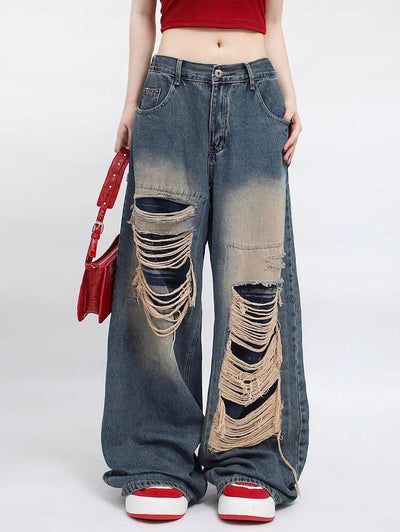 Broke Jeans Retro Wide-leg Pants
