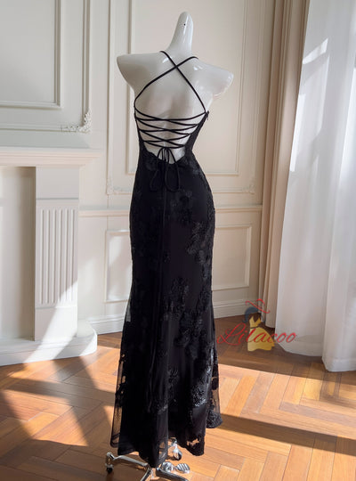 Slim Lace Strap Party Dress