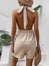 Open-backed One-piece Jumpsuits