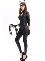 Halloween Catgirl Patent Leather PU Women's Cosplay