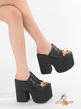 Thick-soled Wedge Loafers Slippers