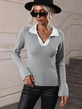 Turtleneck Flared Sleeves Sweater