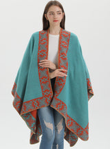 Ladies Padded Warm Cloak Scarf Shawl