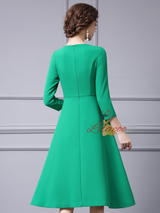 Green Appliques Mother Of The Bride Dress