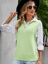 Grey V-neck Sweater Loose Pullover Vest