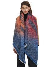 Winter Thick Striped Diagonal Scarf