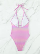 V-neck One-piece Swimsuit