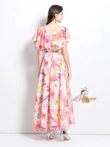 Women Summer Printed Chiffon Dress