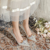 Crystal Stiletto Heels Wedding Shoes