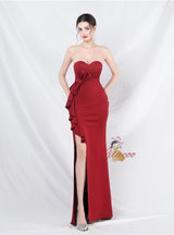 Mermaid Strapless Bow Prom Dress