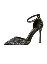 Thin High-heeled Pointed Rhinestone Wedding Shoes