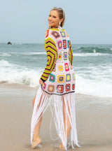 Artificial Hand Hook Hollow Wool Cover Up Tassel Coat