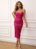 Fashion Slit Backless Sequined Dress