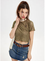 Short Letter Slim T-shirt