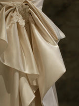 Sexy White Mermaid Satin Lace Beading Wedding Dress